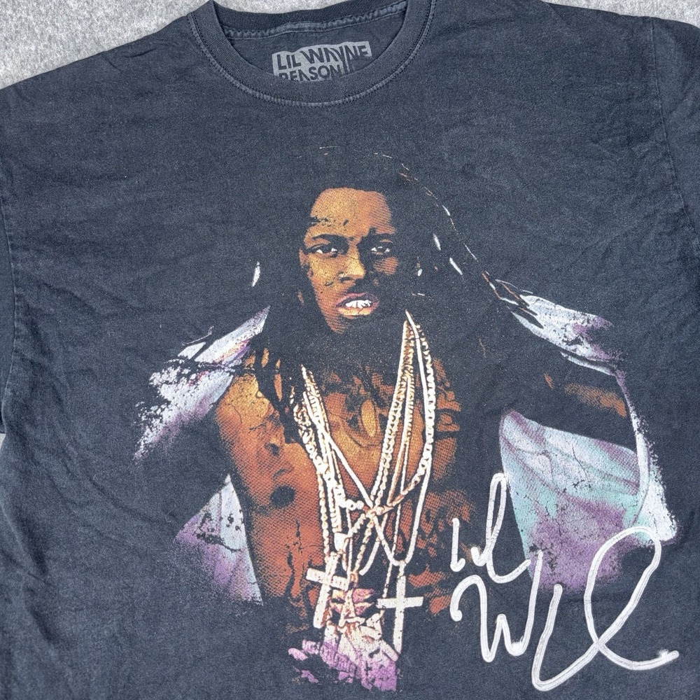 Lil Wayne Shirt Mens Xl Black Graphic Tee Short Sleeve Rap Hip Hop Streetwear